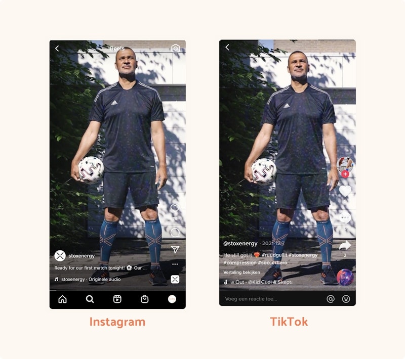 Instagram vs TikTok filmpje