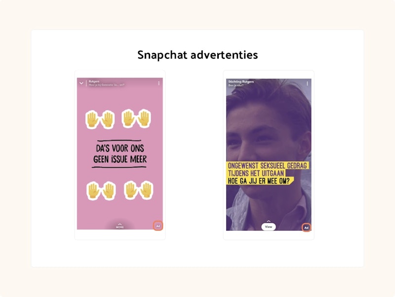 Snapchat advertenties