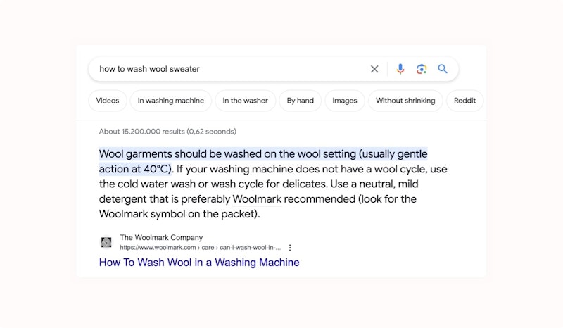 Featured snippet Featured snippet