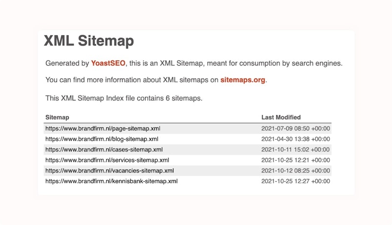 XML sitemap XML sitemap
